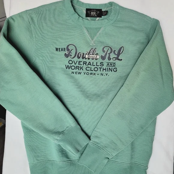 Ralph Lauren Double RL Slogan Print Sweatshirt Size M - Picture 1 of 5